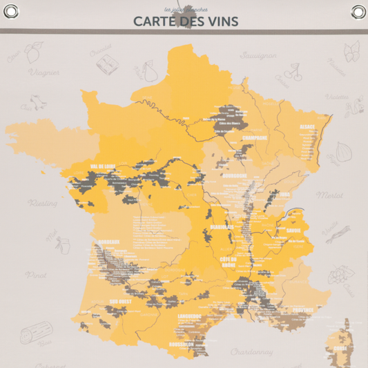 Affiche des vins de France  Planche regroupant les principaux vignobles français et leurs appellations ! Curieux ou passionnés, nous espérons qu’elles répondront à vos attentes