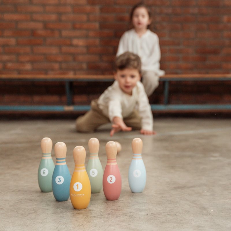 jeu de quilles colorés en bois pour enfant