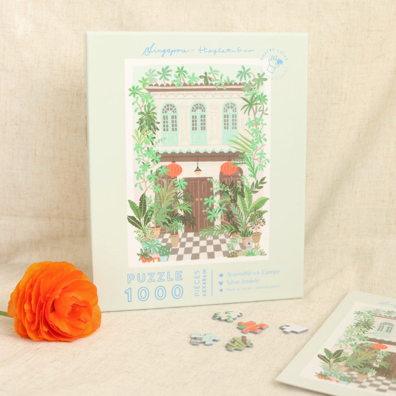 Détendez-vous en confectionnant ce puzzle Singapour représentant une maison typique composé de 1000 pièces ! activité apaisante, avec un résultat dingue !