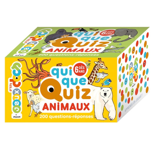 Qui que quiz animaux. 200 questions réponses à partir de 6 ans.