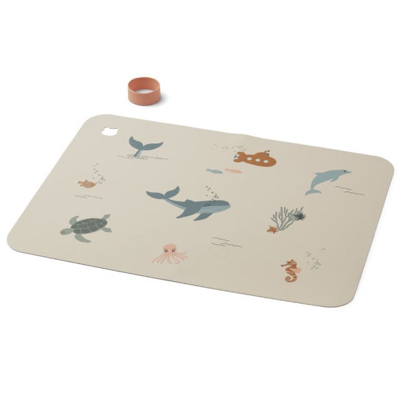 set de table Jude de liewood. Animaux marins